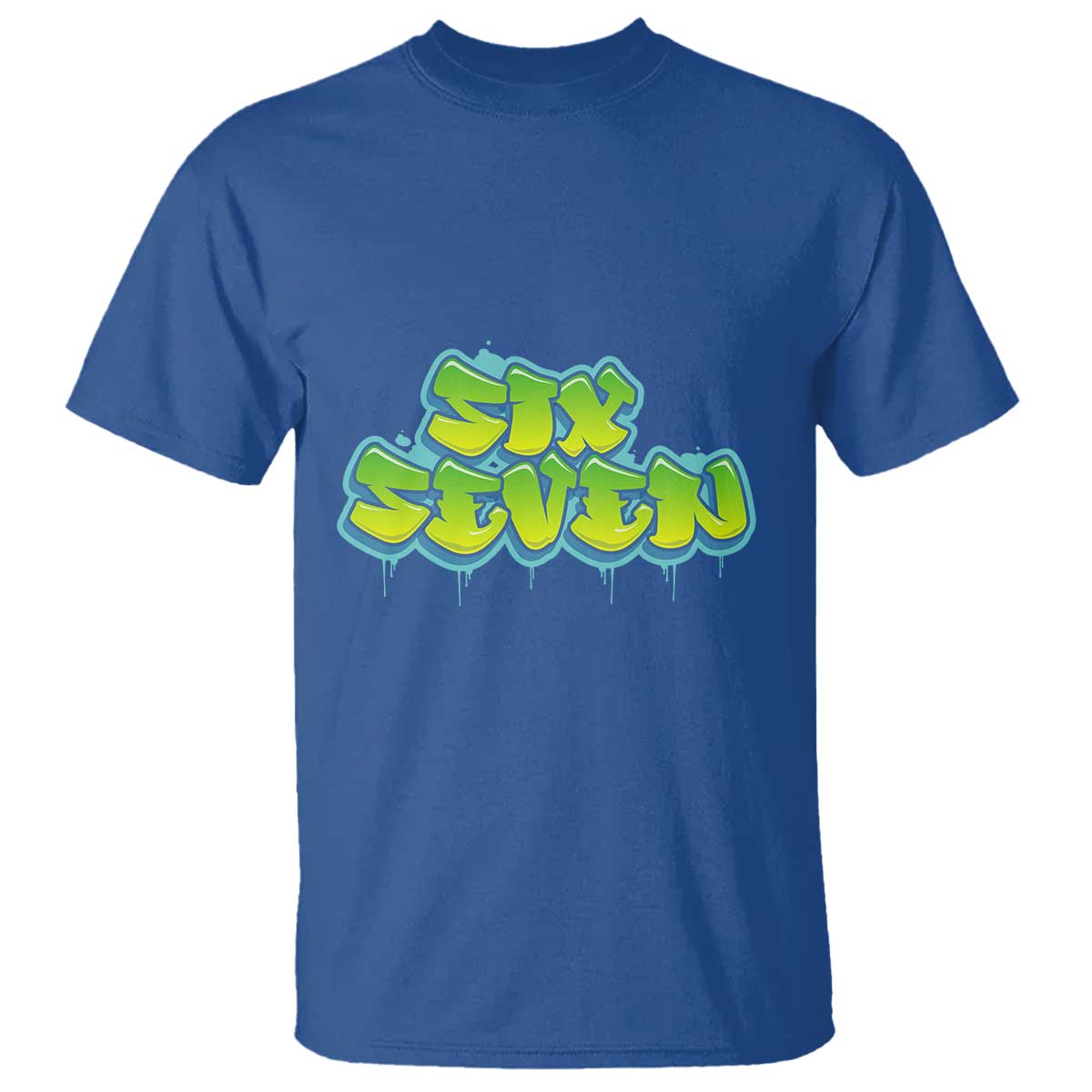 67 Meme T Shirt Six Seven Funny Gen Alpha Slang Saying TS10 Royal Blue Print Your Wear