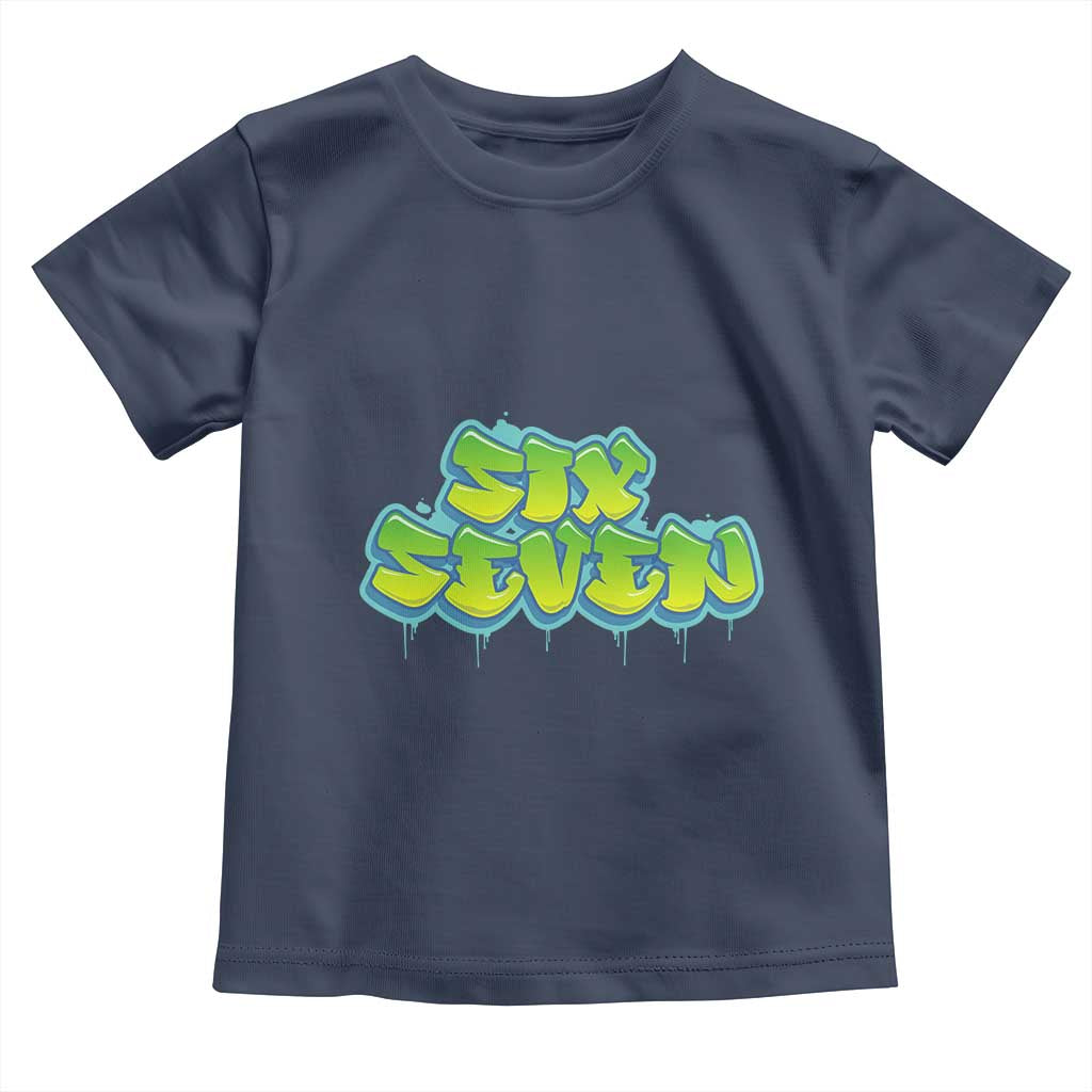 67 Meme Toddler T Shirt Six Seven Funny Gen Alpha Slang Saying TS10 Navy Print Your Wear