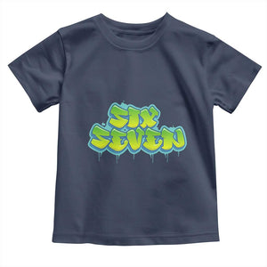 67 Meme Toddler T Shirt Six Seven Funny Gen Alpha Slang Saying TS10 Navy Print Your Wear