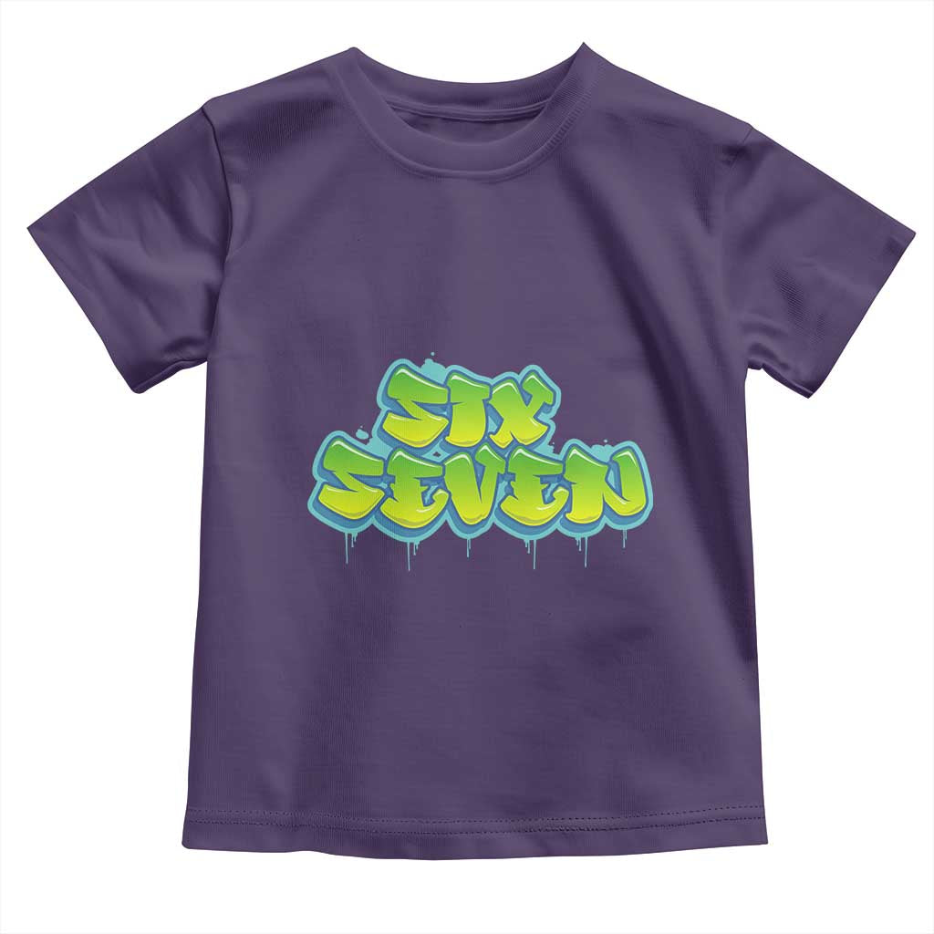 67 Meme Toddler T Shirt Six Seven Funny Gen Alpha Slang Saying TS10 Purple Print Your Wear