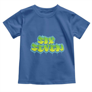 67 Meme Toddler T Shirt Six Seven Funny Gen Alpha Slang Saying TS10 Royal Blue Print Your Wear