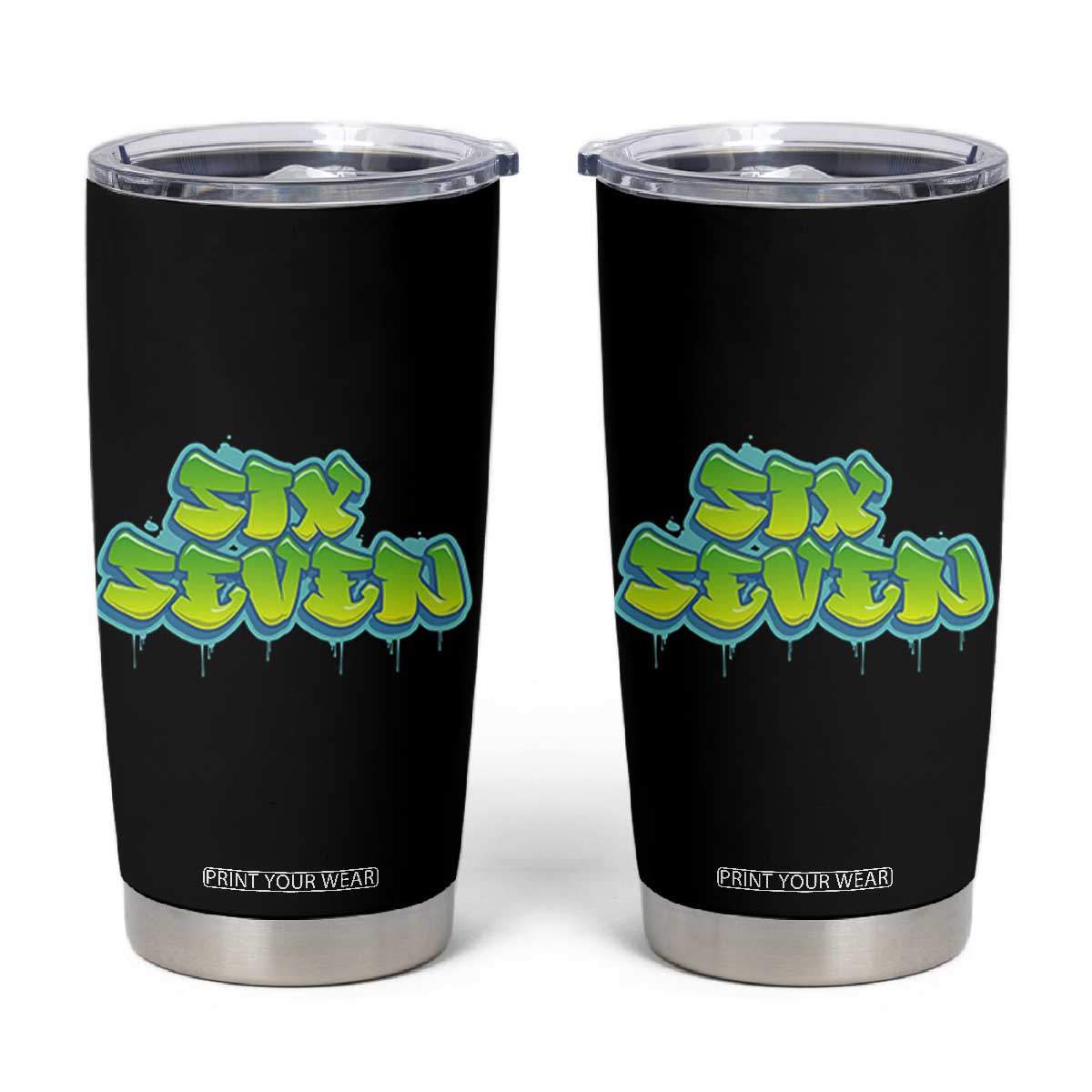 67 Meme Tumbler Cup Six Seven Funny Gen Alpha Slang Saying TS10 Black Print Your Wear