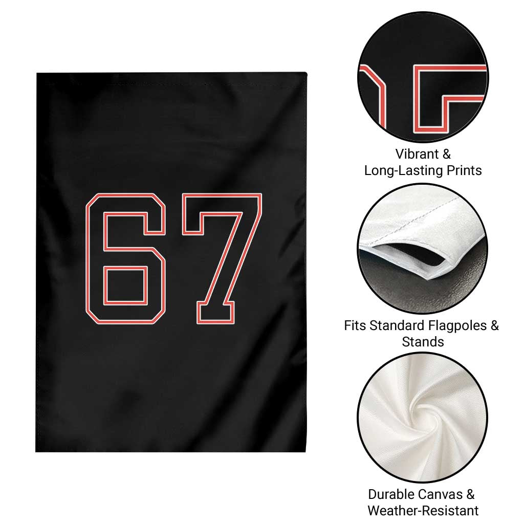 Number 67 Meme Garden Flag Funny Six Seven Varsity Sports Team Jersey TS10 Print Your Wear