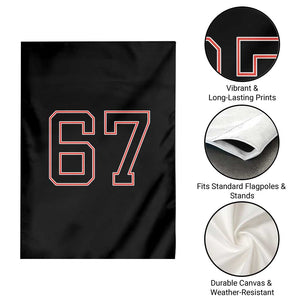 Number 67 Meme Garden Flag Funny Six Seven Varsity Sports Team Jersey TS10 Print Your Wear
