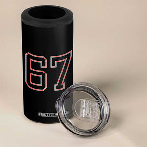 Number 67 Meme 4 in 1 Can Cooler Tumbler Funny Six Seven Varsity Sports Team Jersey TS10 Print Your Wear