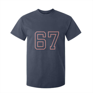 Number 67 Meme T Shirt For Kid Funny Six Seven Varsity Sports Team Jersey TS10 Navy Print Your Wear