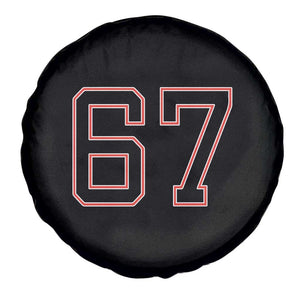 Number 67 Meme Spare Tire Cover Funny Six Seven Varsity Sports Team Jersey TS10 Print Your Wear
