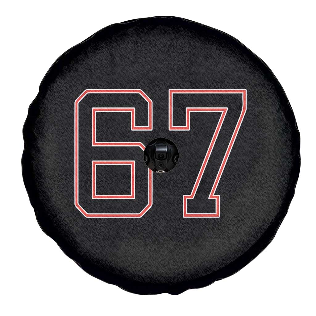 Number 67 Meme Spare Tire Cover Funny Six Seven Varsity Sports Team Jersey TS10 Print Your Wear