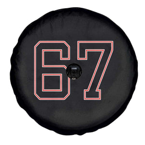 Number 67 Meme Spare Tire Cover Funny Six Seven Varsity Sports Team Jersey TS10 Print Your Wear