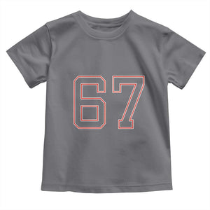 Number 67 Meme Toddler T Shirt Funny Six Seven Varsity Sports Team Jersey TS10 Charcoal Print Your Wear
