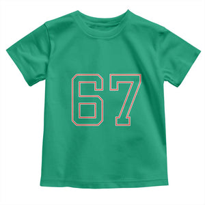 Number 67 Meme Toddler T Shirt Funny Six Seven Varsity Sports Team Jersey TS10 Irish Green Print Your Wear