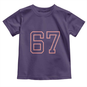 Number 67 Meme Toddler T Shirt Funny Six Seven Varsity Sports Team Jersey TS10 Purple Print Your Wear