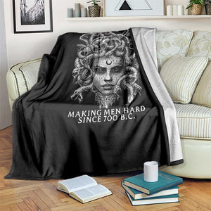 Funny Feminist Medusa Throw Blanket Making Men Hard Since 700 B.C Dark Myth Ancient TS10 Print Your Wear