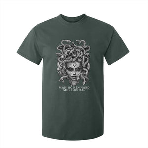 Funny Feminist Medusa T Shirt For Kid Making Men Hard Since 700 B.C Dark Myth Ancient TS10 Dark Forest Green Print Your Wear