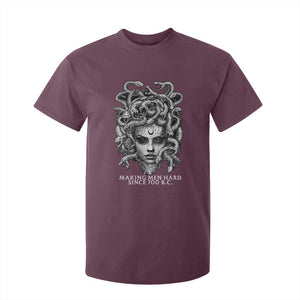 Funny Feminist Medusa T Shirt For Kid Making Men Hard Since 700 B.C Dark Myth Ancient TS10 Maroon Print Your Wear
