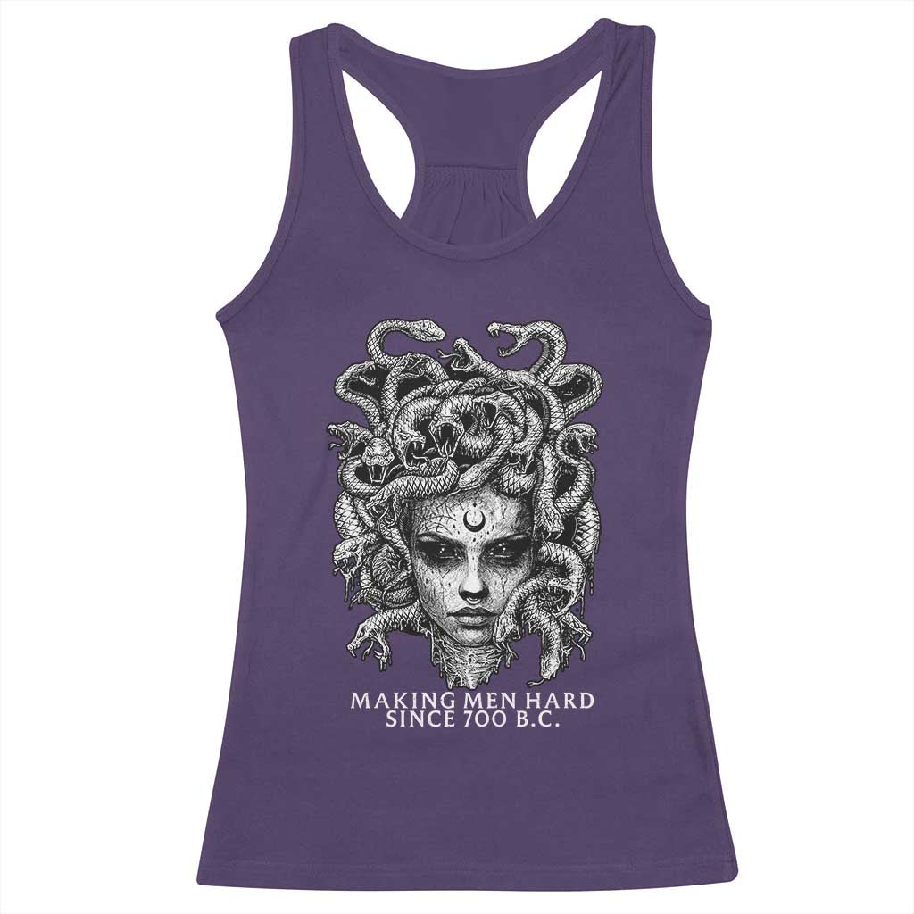 Funny Feminist Medusa Racerback Tank Top Making Men Hard Since 700 B.C Dark Myth Ancient TS10 Purple Print Your Wear