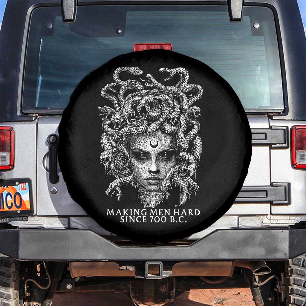 Funny Feminist Medusa Spare Tire Cover Making Men Hard Since 700 B.C Dark Myth Ancient TS10 No hole Black Print Your Wear