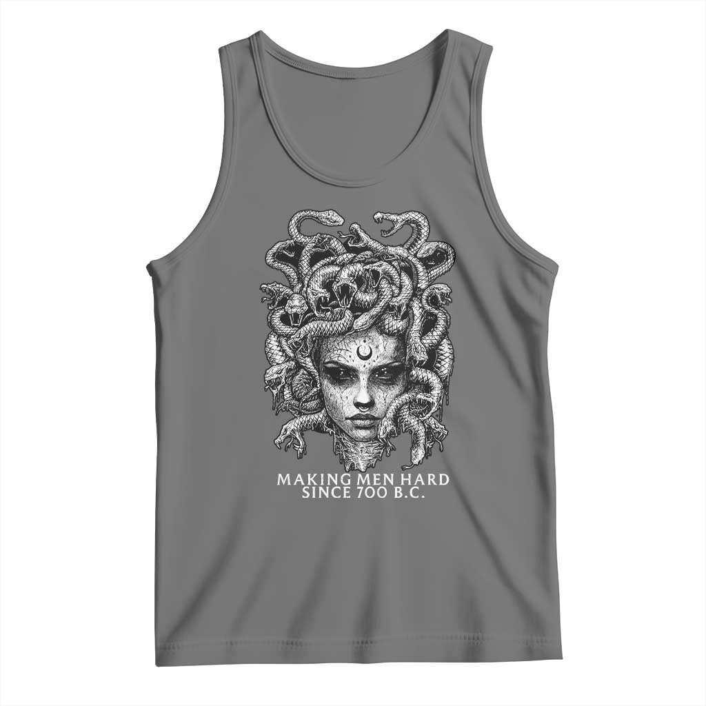 Funny Feminist Medusa Tank Top Making Men Hard Since 700 B.C Dark Myth Ancient TS10 Black Heather Print Your Wear