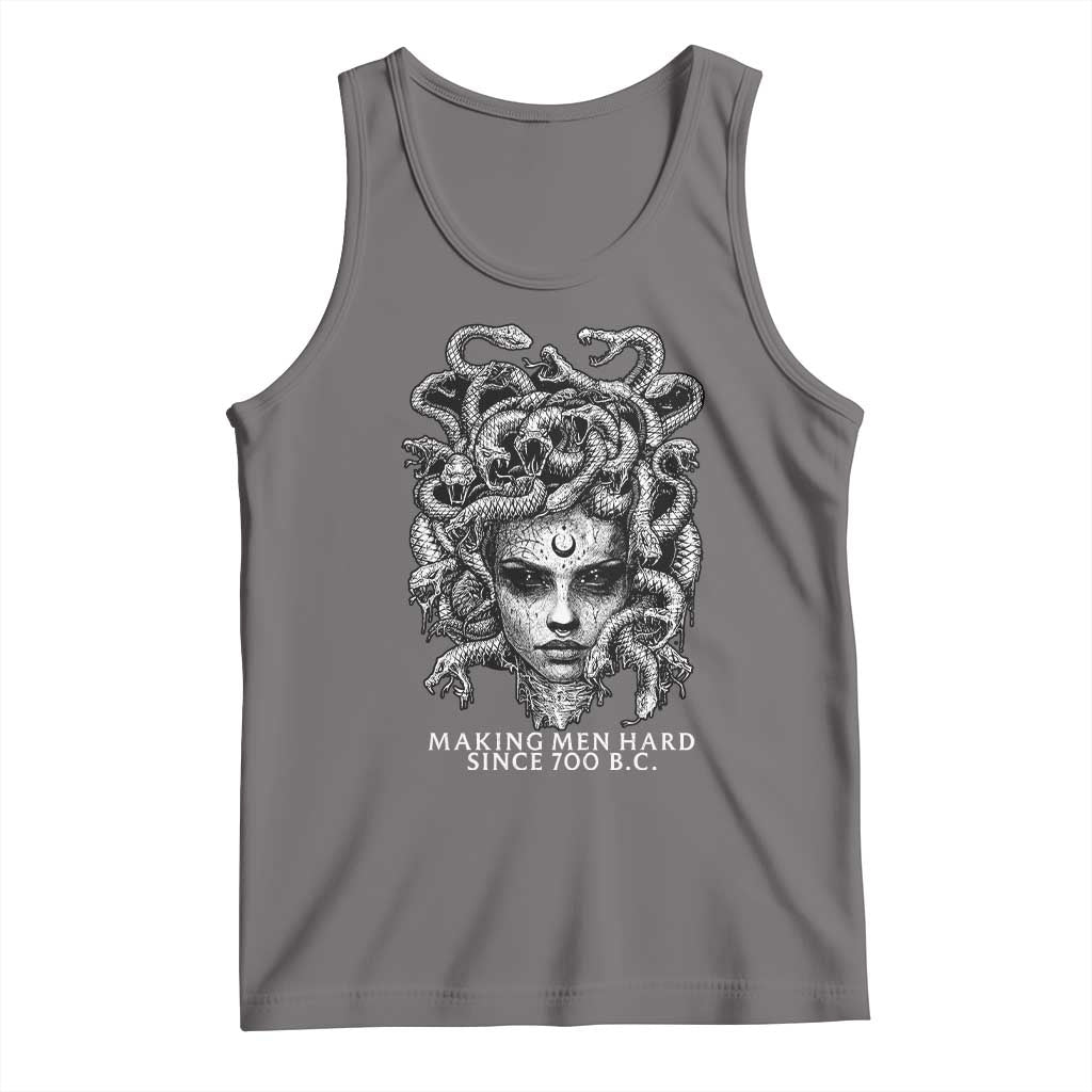 Funny Feminist Medusa Tank Top Making Men Hard Since 700 B.C Dark Myth Ancient TS10 Deep Heather Print Your Wear
