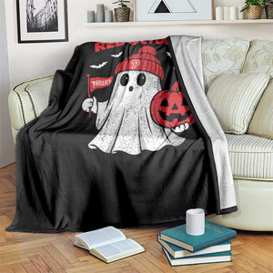 Red October Halloween Ghost Throw Blanket Philadelphia Spooky Pumpkin Baseball Fan TS10 Print Your Wear