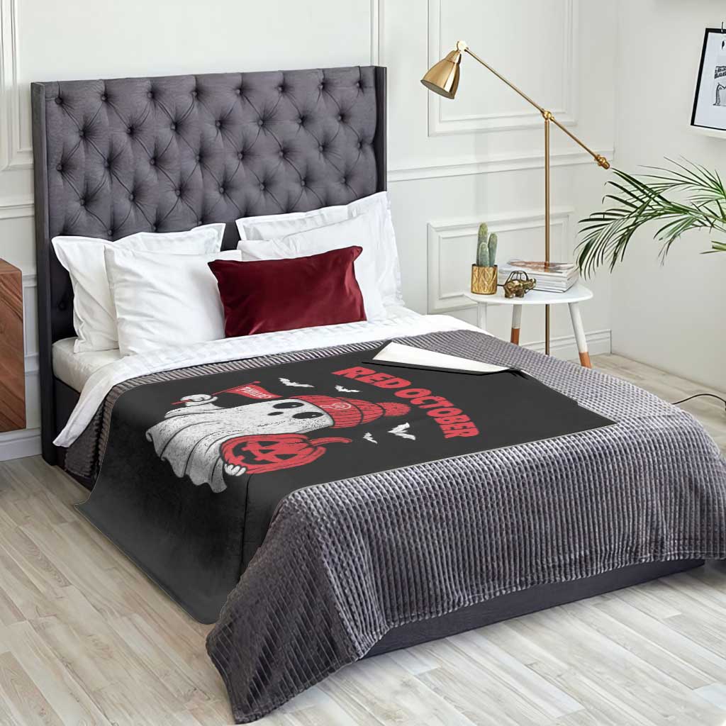Red October Halloween Ghost Throw Blanket Philadelphia Spooky Pumpkin Baseball Fan TS10 Print Your Wear