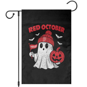 Red October Halloween Ghost Garden Flag Philadelphia Spooky Pumpkin Baseball Fan TS10 Black Print Your Wear