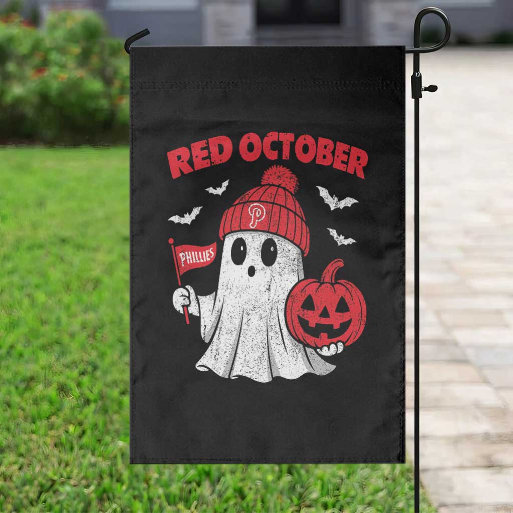 Red October Halloween Ghost Garden Flag Philadelphia Spooky Pumpkin Baseball Fan TS10 Print Your Wear