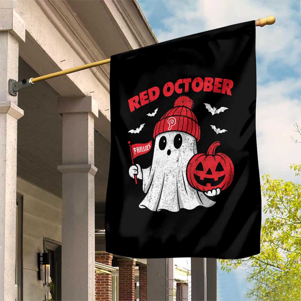 Red October Halloween Ghost Garden Flag Philadelphia Spooky Pumpkin Baseball Fan TS10 Print Your Wear