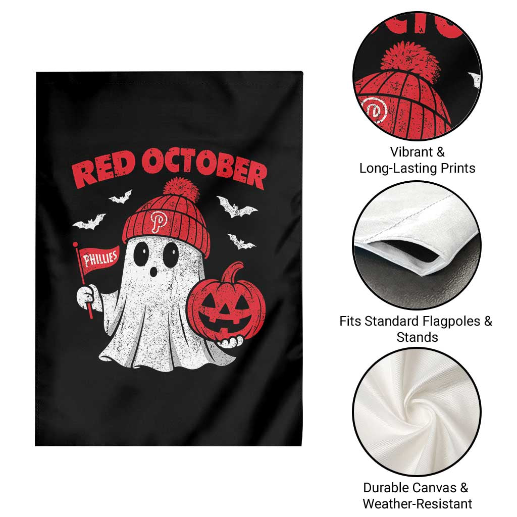 Red October Halloween Ghost Garden Flag Philadelphia Spooky Pumpkin Baseball Fan TS10 Print Your Wear