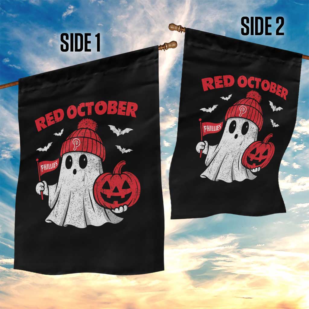 Red October Halloween Ghost Garden Flag Philadelphia Spooky Pumpkin Baseball Fan TS10 Print Your Wear