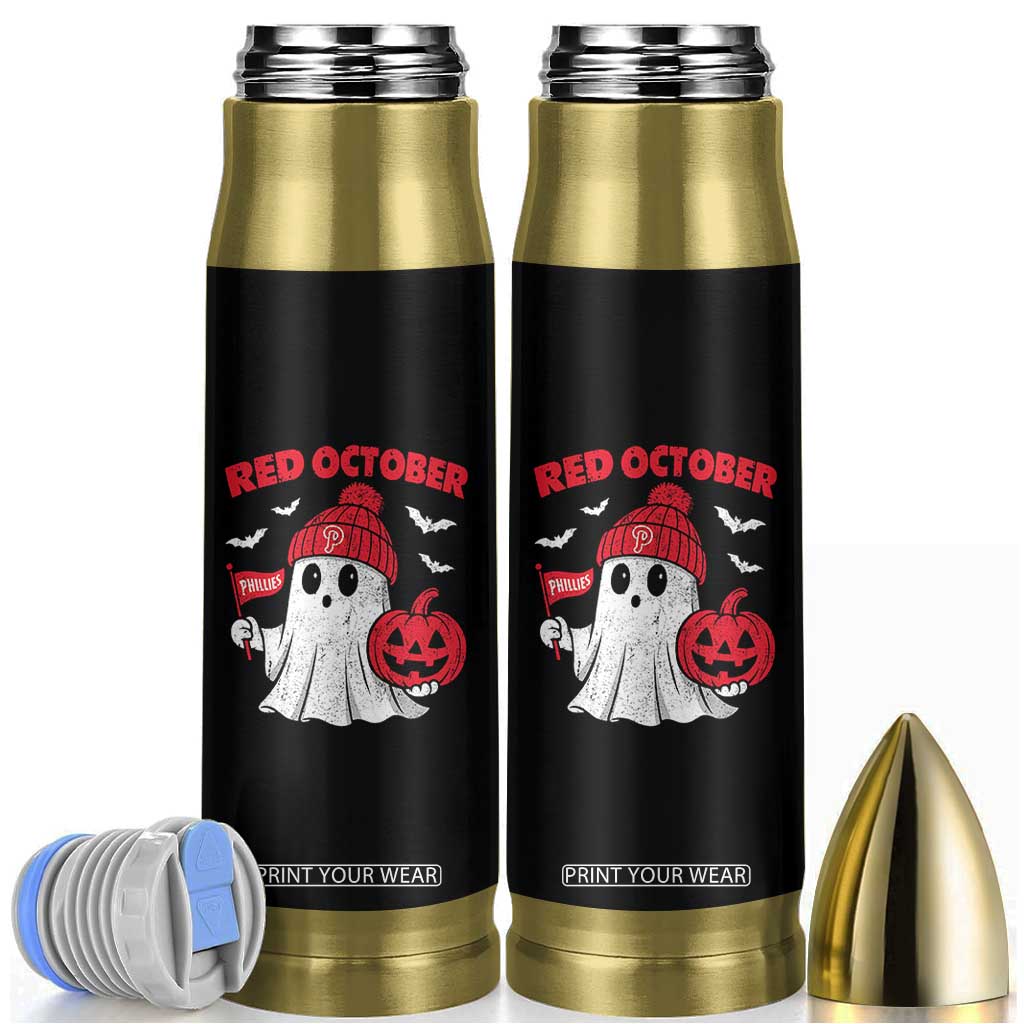 Red October Halloween Ghost Bullet Tumbler Philadelphia Spooky Pumpkin Baseball Fan TS10 Black Print Your Wear