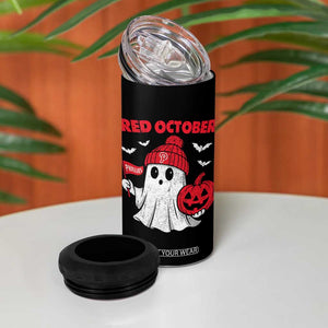 Red October Halloween Ghost 4 in 1 Can Cooler Tumbler Philadelphia Spooky Pumpkin Baseball Fan TS10 Print Your Wear