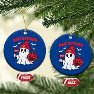 Red October Halloween Ghost Ceramic Ornament Philadelphia Spooky Pumpkin Baseball Fan TS10 1pc Blue Print Your Wear