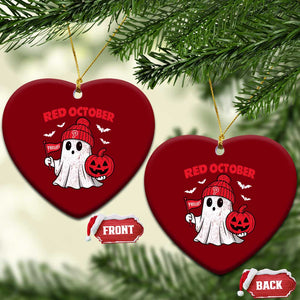 Red October Halloween Ghost Ceramic Ornament Philadelphia Spooky Pumpkin Baseball Fan TS10 Print Your Wear