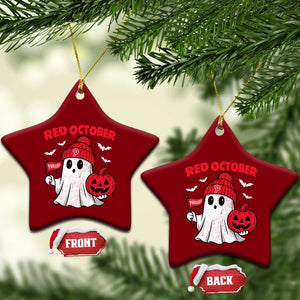Red October Halloween Ghost Ceramic Ornament Philadelphia Spooky Pumpkin Baseball Fan TS10 Print Your Wear