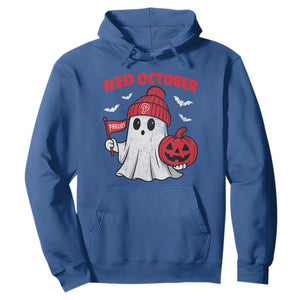 Red October Halloween Ghost Hoodie Philadelphia Spooky Pumpkin Baseball Fan TS10 Royal Blue Print Your Wear