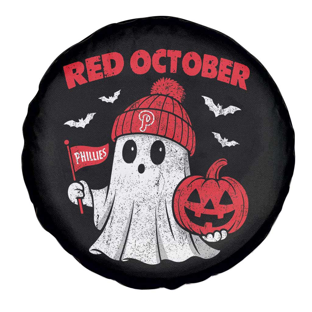 Red October Halloween Ghost Spare Tire Cover Philadelphia Spooky Pumpkin Baseball Fan TS10 Print Your Wear