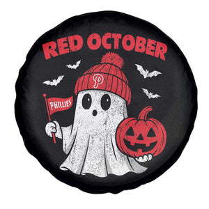 Red October Halloween Ghost Spare Tire Cover Philadelphia Spooky Pumpkin Baseball Fan TS10 Print Your Wear