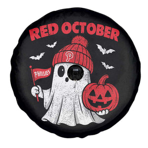 Red October Halloween Ghost Spare Tire Cover Philadelphia Spooky Pumpkin Baseball Fan TS10 Print Your Wear