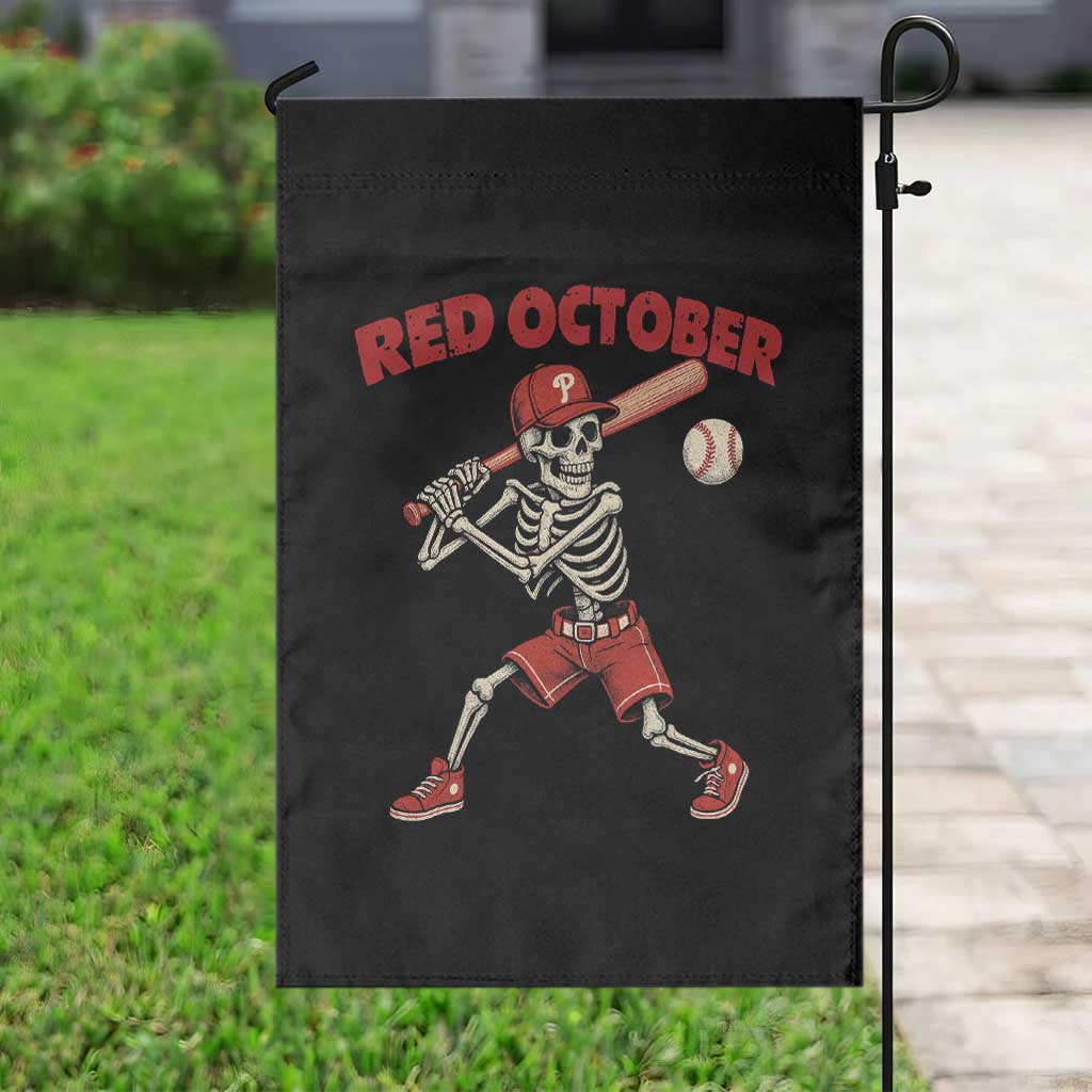 Red October Skeleton Baseball Garden Flag Philadelphia Halloween Costume Funny TS10 Print Your Wear