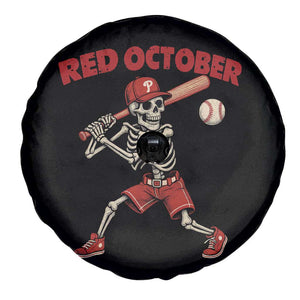 Red October Skeleton Baseball Spare Tire Cover Philadelphia Halloween Costume Funny TS10 Print Your Wear