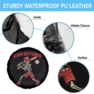Red October Skeleton Baseball Spare Tire Cover Philadelphia Halloween Costume Funny TS10 Print Your Wear