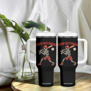Red October Skeleton Baseball Tumbler With Handle Philadelphia Halloween Costume Funny TS10 Print Your Wear