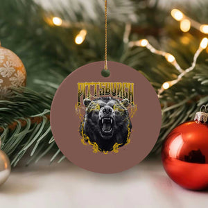Vintage Pittsburgh Ceramic Ornament Retro Sports Fan Wild Bear Mascot Streetwear Bootleg TS10 1pc Mocha Print Your Wear