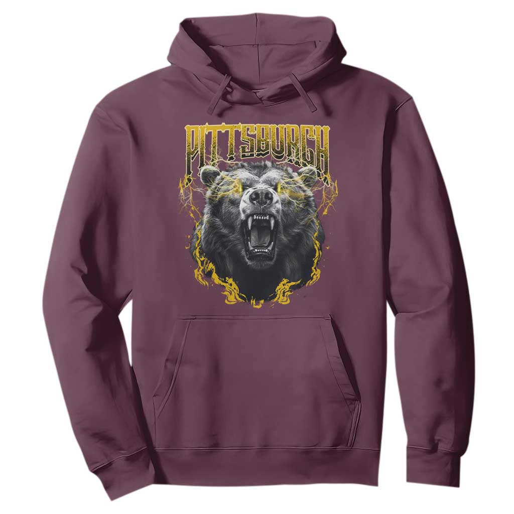 Vintage PFS Hoodie Retro Sports Fan Wild Mascot Streetwear Bootleg TS10 Maroon Print Your Wear