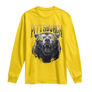 Vintage Pittsburgh Long Sleeve Shirt Retro Sports Fan Wild Bear Mascot Streetwear Bootleg TS10 Daisy Print Your Wear