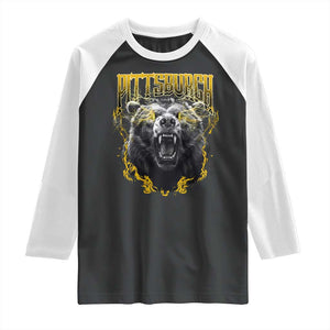 Vintage PFS Raglan Shirt Retro Sports Fan Wild Mascot Streetwear Bootleg TS10 Black White Print Your Wear