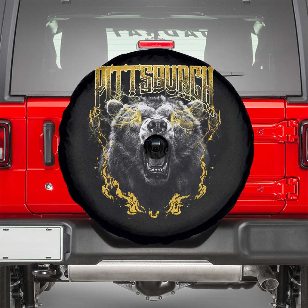 Vintage Pittsburgh Spare Tire Cover Retro Sports Fan Wild Bear Mascot Streetwear Bootleg TS10 Black Print Your Wear