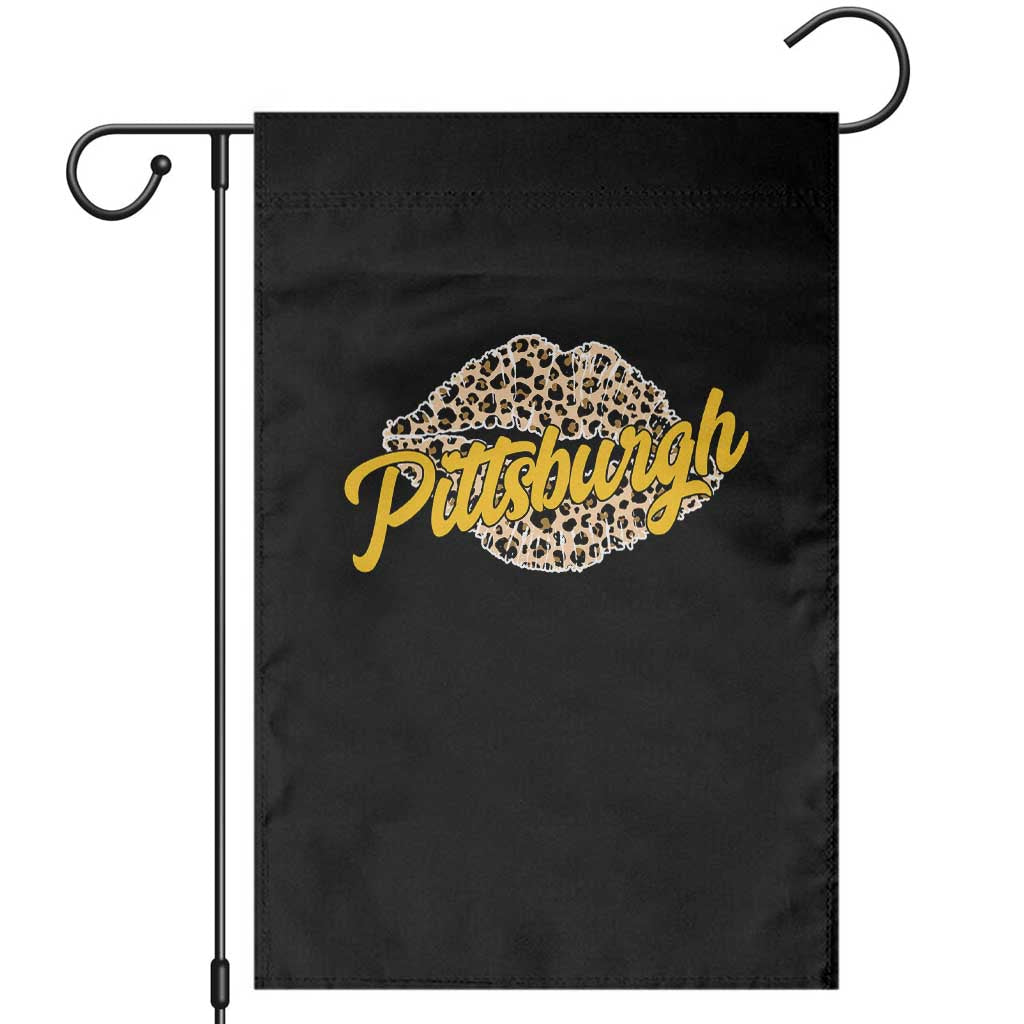 Pittsburgh Leopard Lips Garden Flag Steel City Pride Woman Girl TS10 Black Print Your Wear