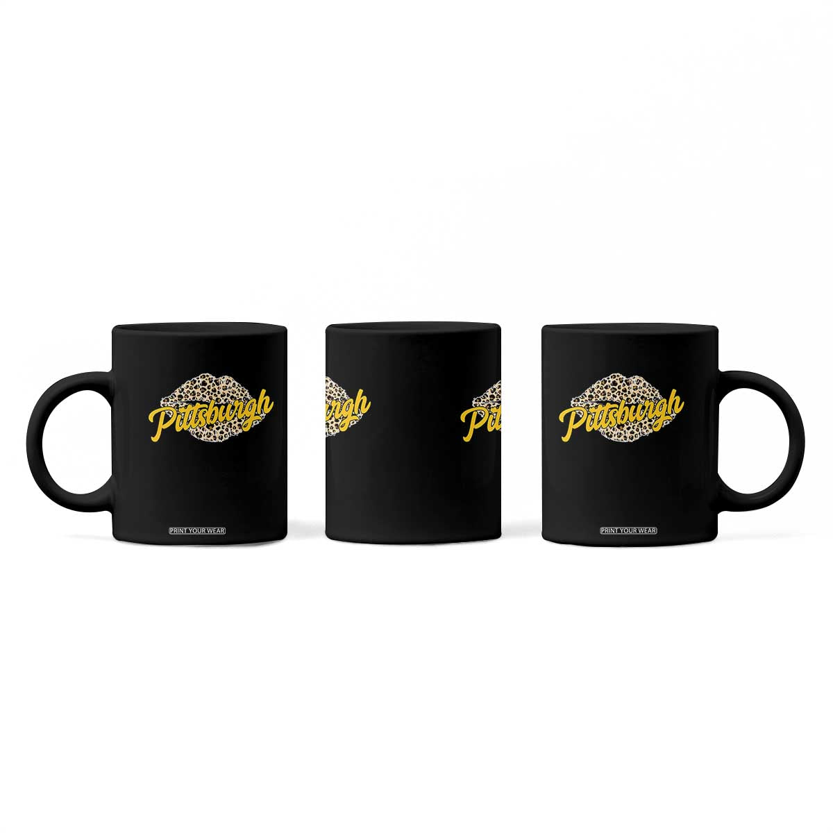 PFS Leopard Lips Coffee Mug Steel City Pride Woman Girl TS10 Print Your Wear